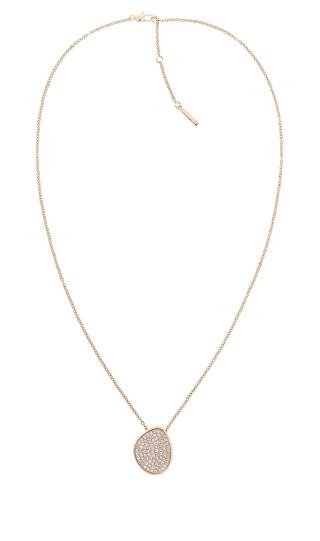 Calvin Klein Slušivý bronzový náhrdelník s krystaly Fascinate 35000332