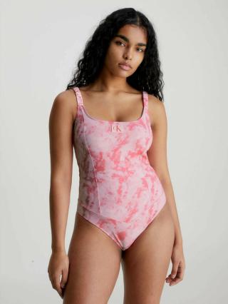 Calvin Klein Underwear Authentic-One Piece-Print Jednodílné plavky Růžová