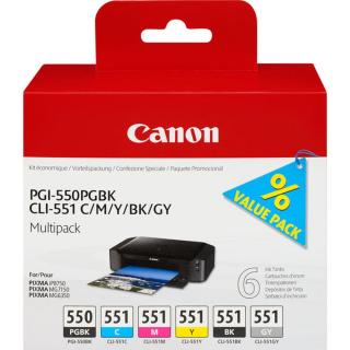 Canon originální ink PGI-550/CLI-551PGBK/C/M/Y/BK/GY Multipack