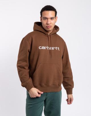 Carhartt WIP Hooded Carhartt Sweat Tamarind / White L