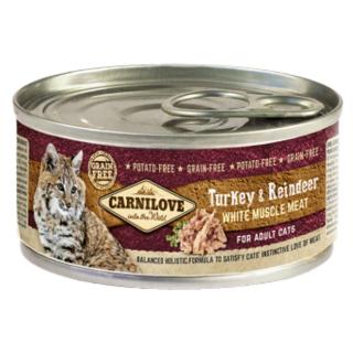 CARNILOVE Cat adult turkey & reindeer konzerva pro kočky 100 g