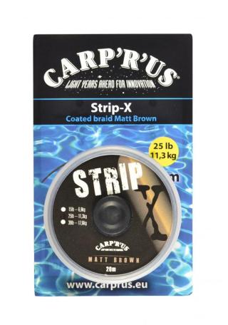 Carp ´R´ Us Carp´R ´Us Potahovaná Šňůrka Strip-X Matt Brown 20m Varianta: 15lb