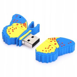 Cartoon U Pvc disk Malý Usb Motýl Vzor Flash Pen