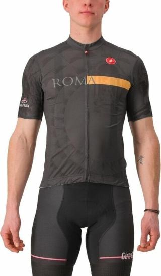 Castelli Giro Roma Jersey Antracite/Dark Gray/Giallo L Dres