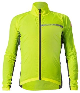 Castelli větrovka Squadra Stretch Jacket Electric Lime/Dark Gray žlutá L - rozbaleno