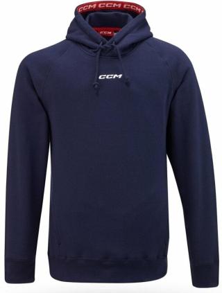 CCM Team Fleece Pullover Hoodie Navy L Hokejová mikina