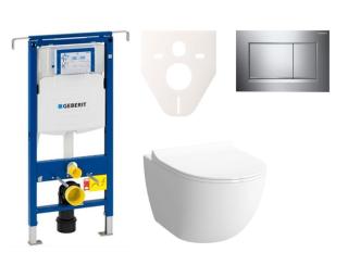 Cenově zvýhodněný závěsný WC set Geberit do lehkých stěn / předstěnová montáž+ WC Vitra Vitra Shift SIKOGES4N6