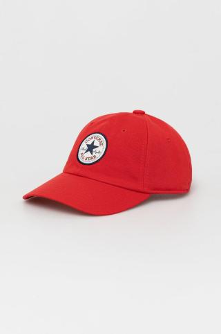 Čepice Converse červená barva, s aplikací