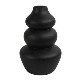 Černá keramická váza CAIRN 22 cm