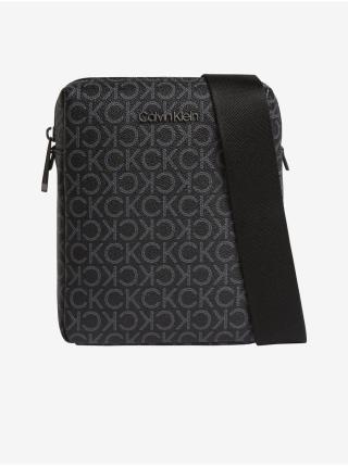 Černá pánská vzorovaná malá crossbody taška Calvin Klein