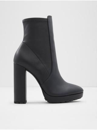 Černé dámské kotníkové boty na vysokém podpatku ALDO Ocomatha