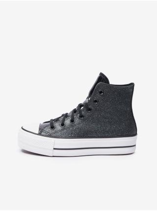 Černé dámské kotníkové tenisky Converse Chuck Taylor All Star Lift Sparkle Party