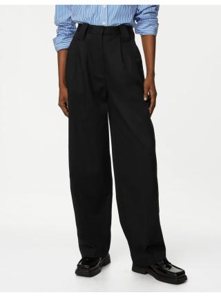Černé dámské široké kalhoty Marks & Spencer