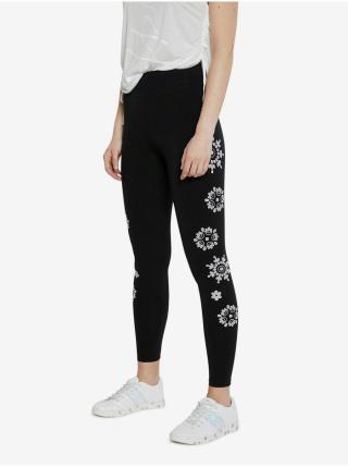 Černé legíny Desigual Legging Mandala Swiss Embro