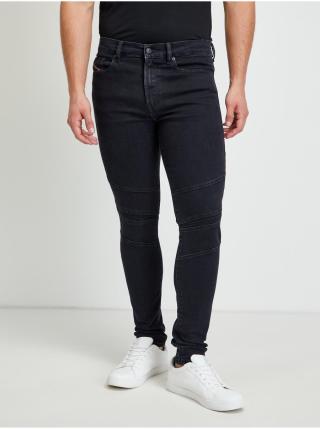 Černé pánské skinny fit džíny Diesel Amny