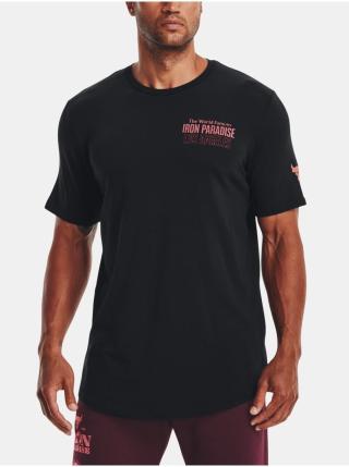 Černé pánské tričko s potiskem na zadní straně Under Armour UA PROJECT ROCK 1800 SS