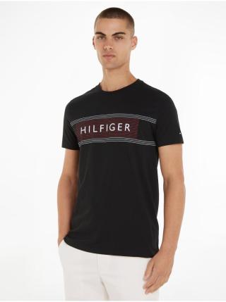 Černé pánské tričko Tommy Hilfiger Brand Love Chest Tee