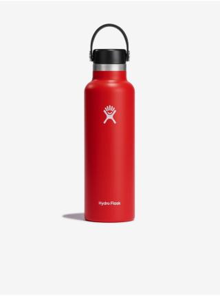 Červená nerezová termolahev Hydro Flask Standard Mouth Flex Cap