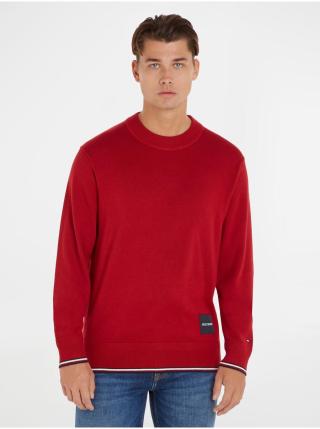 Červený pánský svetr s příměsí hedvábí Tommy Hilfiger