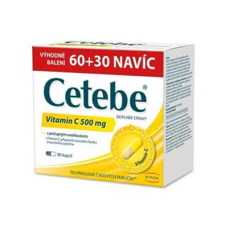 Cetebe Vitamin C 500 mg s postupným uvolňováním limitovaná edice 2023 60 + 30 kapslí NAVÍC