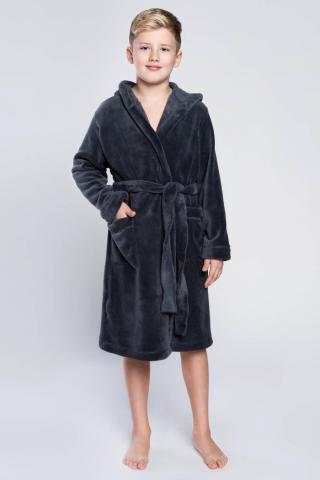 Chlapecký župan Italian Fashion MIMAS - huňatý s kapucí Béžová 4 roky