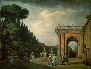 Claude Joseph Vernet - Obrazová reprodukce The Gardens of the Villa Ludovisi, Rome, 1749,