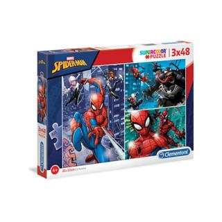 Clementoni - Puzzle Supercolor 3x48 Spiderman