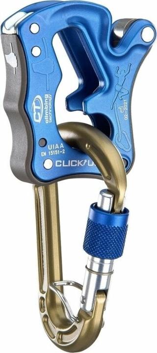 Climbing Technology Click Up Kit Belay Device with Carabiner Blue