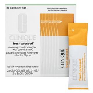Clinique Fresh Pressed Renewing Powder Cleanser With Pure Vitamin C rozjasňujicí sérum s vitaminem C proti stárnutí pleti pro sjednocenou a rozjasněno