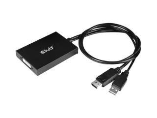 Club 3D Adaptér aktivní DisplayPort na Dual Link DVI-D, USB napájení, 60cm, HDCP ON