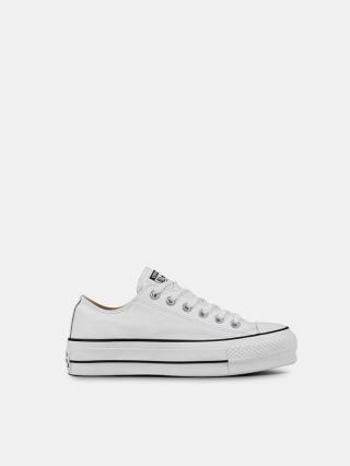 Converse Chuck Taylor All Star Lift Platform Leather Tenisky Bílá