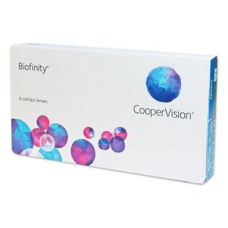 COOPERVISION Biofinity měsíční 6 čoček, Počet dioptrií: -10,00, Počet kusů v balení: 6 ks, Průměr: 14,0, Zakřivení: 8,6