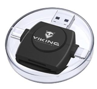 Čtečka paměťových karet Viking V4 USB3.0 4V1 černá