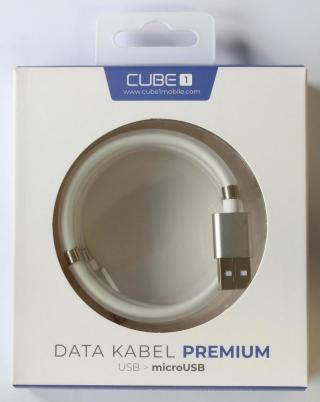 CUBE1 premium datový kabel USB>microUSB 1m white