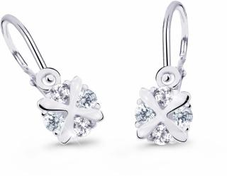 Cutie Jewellery Něžné dětské náušnice z bílého zlata C2753-10-X-2 světle zelená