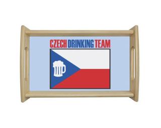 Czech drinking team Dřevěný podnos