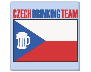 Czech drinking team Magnet čtverec plast