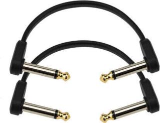 D'Addario Flat Patch Cable Černá 10 cm Lomený - Lomený