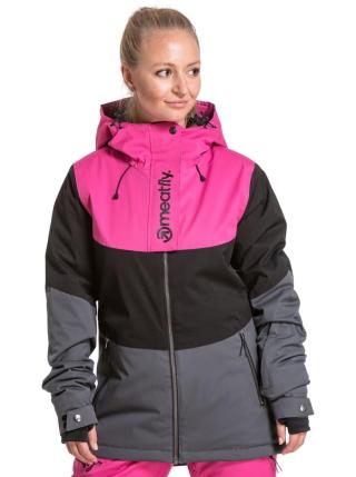 Dámská bunda meatfly snb & ski  kirsten premium černá/růžová s