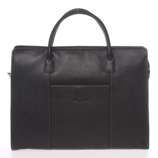 Dámská kabelka černá kožená - Hexagona 462698