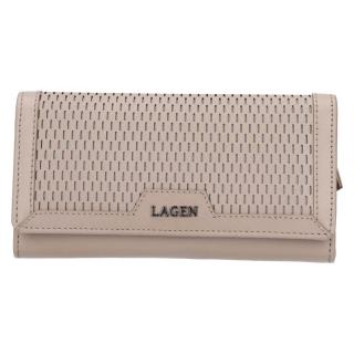 Dámská kožená peněženka Lagen Rastaf - béžová