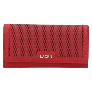 Dámská kožená peněženka Lagen Rastaf - červená