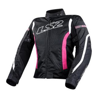 Dámská moto bunda LS2 Gate Black Pink  černá/růžová  XL
