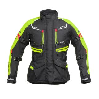 Dámská moto bunda W-TEC Ventura Lady  černá-fluo žlutá  XS