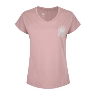 Dámské bavlněné tričko dare2b tranqulity světle růžová 32