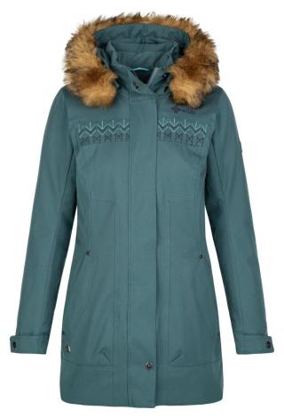 Dámský zimní kabát Kilpi PERU-W tmavě zelená 3XL