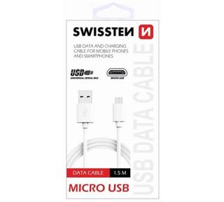 Data kabel SWISSTEN microUSB 1,5m, white