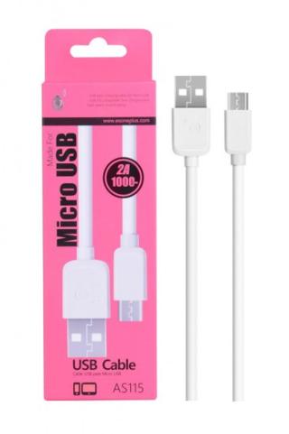 Datový a nabíjecí kabel PLUS, Micro USB, , White