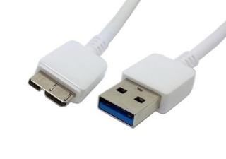 Datový kabel microUSB 3.0 nabíjecí, white