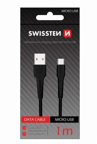 Datový kabel Swissten USB/Micro USB, 1m, černá